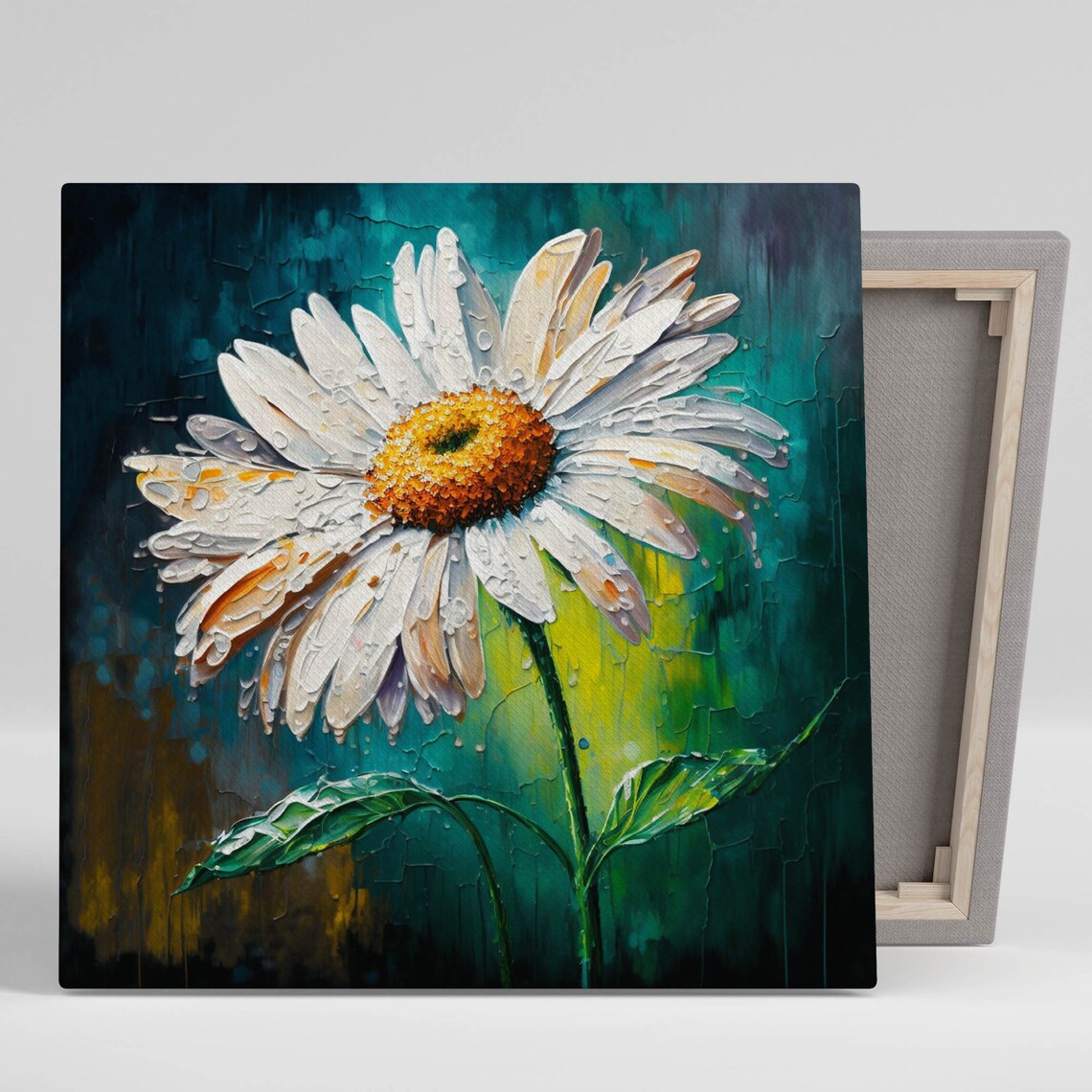 White Daisy Flower Art Print, Minimalist Botanical