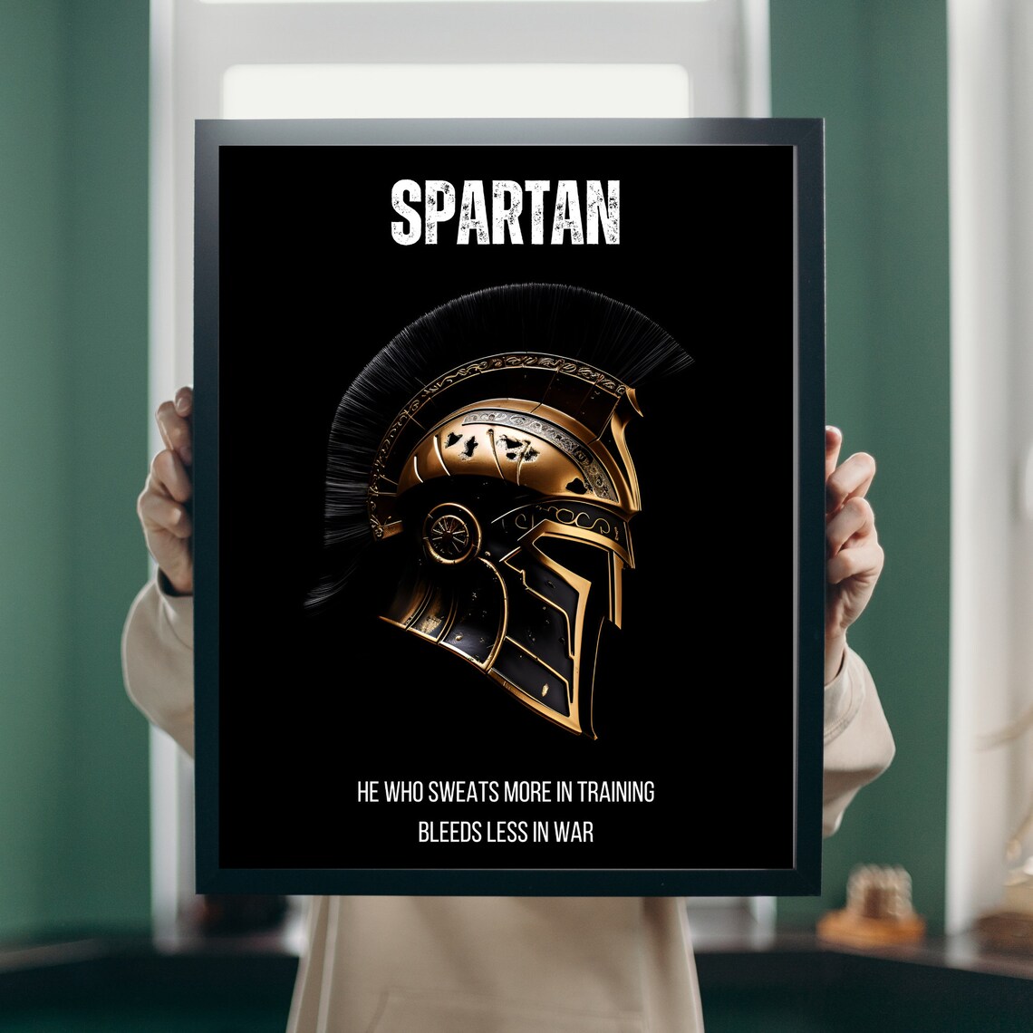 Spartan Motivation Wall Art, Leonidas Workout Print - Image 3