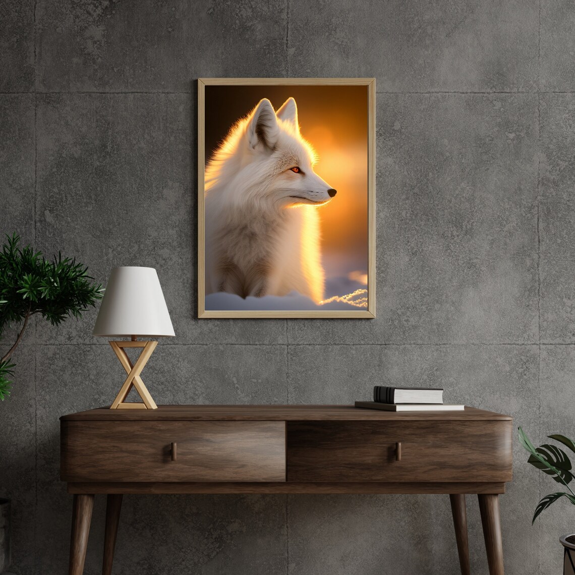 Arctic Fox Animal Art Print, Arctic Decor - Image 3