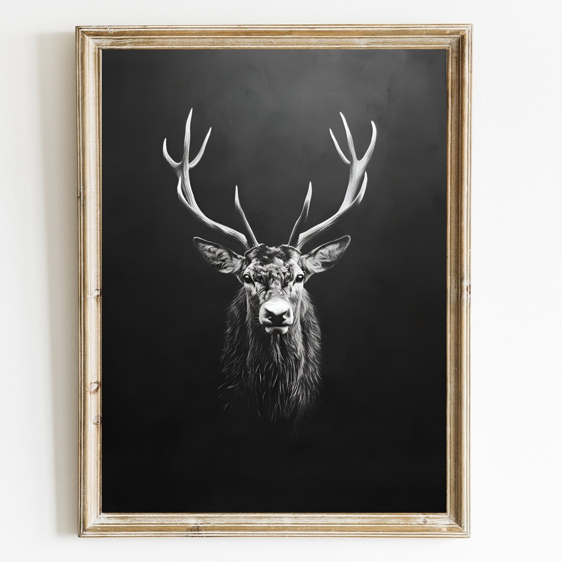 Deer Stag Vintage Poster, Modern Farmhouse Decor