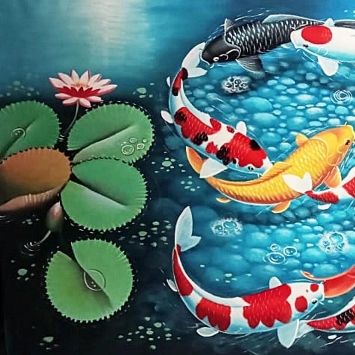 Koi Fish Painting, Number 9 Formation Landscape