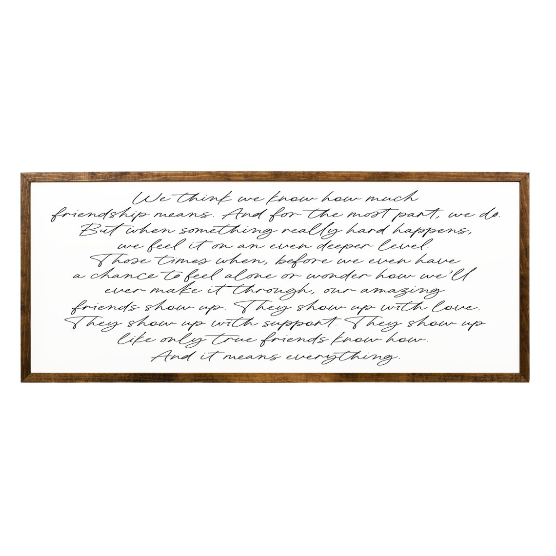 Friendship Means Everything Heartfelt Script True Friends Quote Poster - Image 2