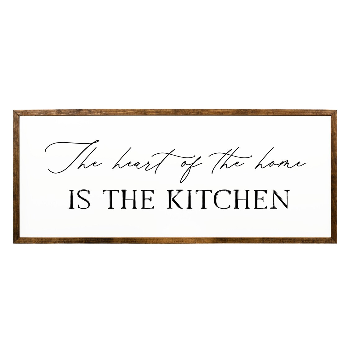The Heart Of The Home Is The Kitchen Farmhouse Wood Sign Poster - Image 2