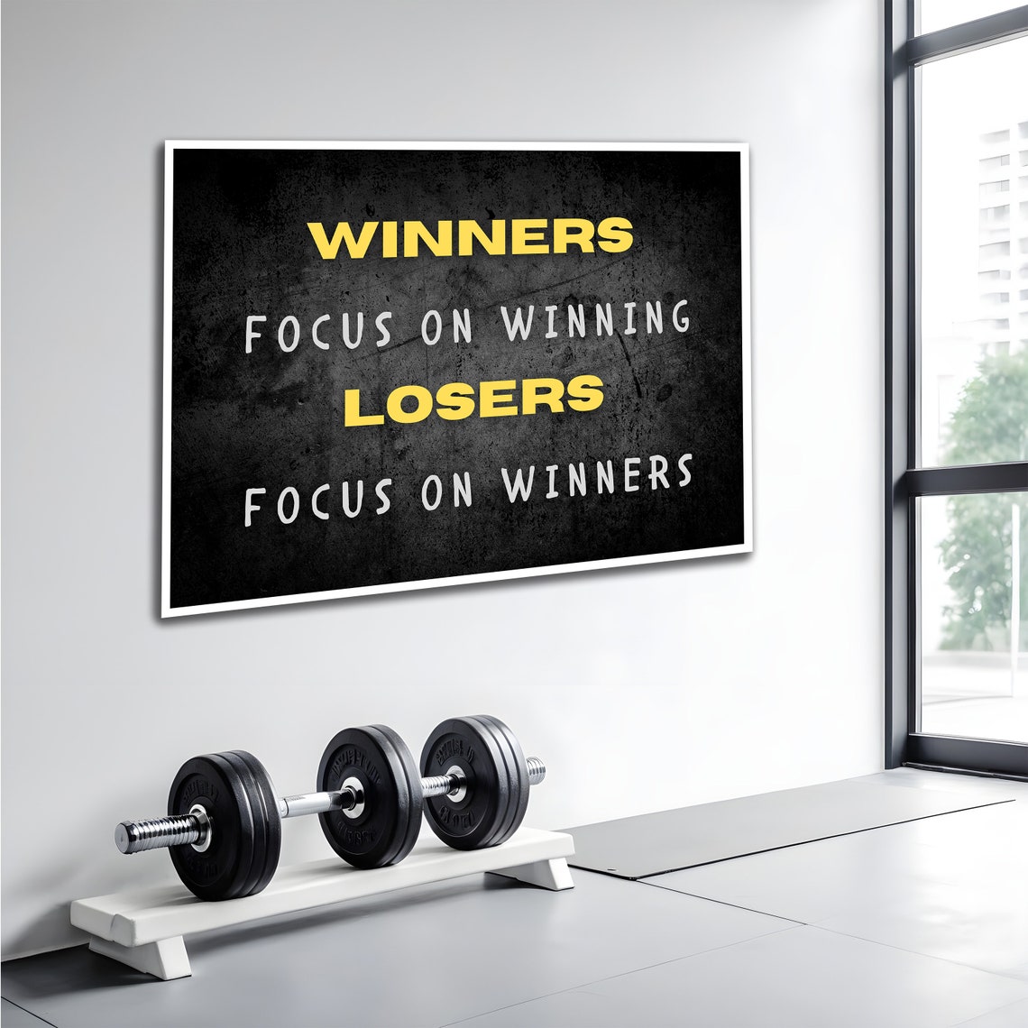 Winners Focus On Winning Losers Focus On Winners Black Quote Poster - Image 3