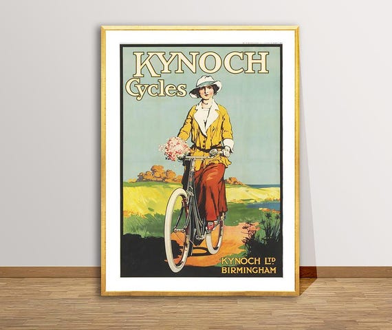 Kynoch Cycles Vintage Bicycle Poster Retro Cycle Poster Sport Poster Bicycle Advert Wall Decor