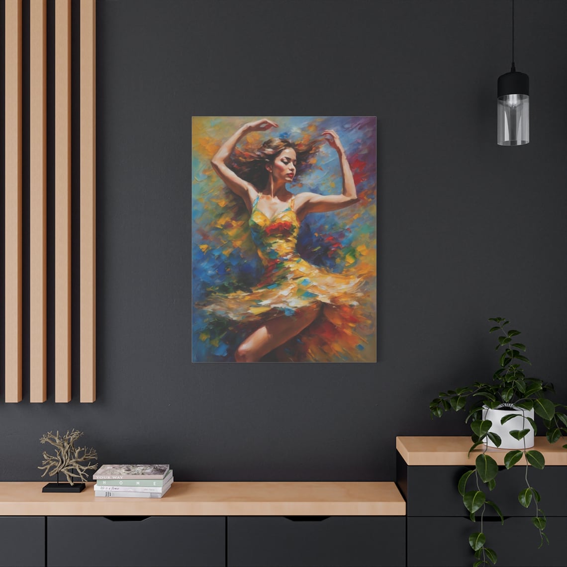 Colorful Dancer Girl, Modern Abstract Art Print - Image 2