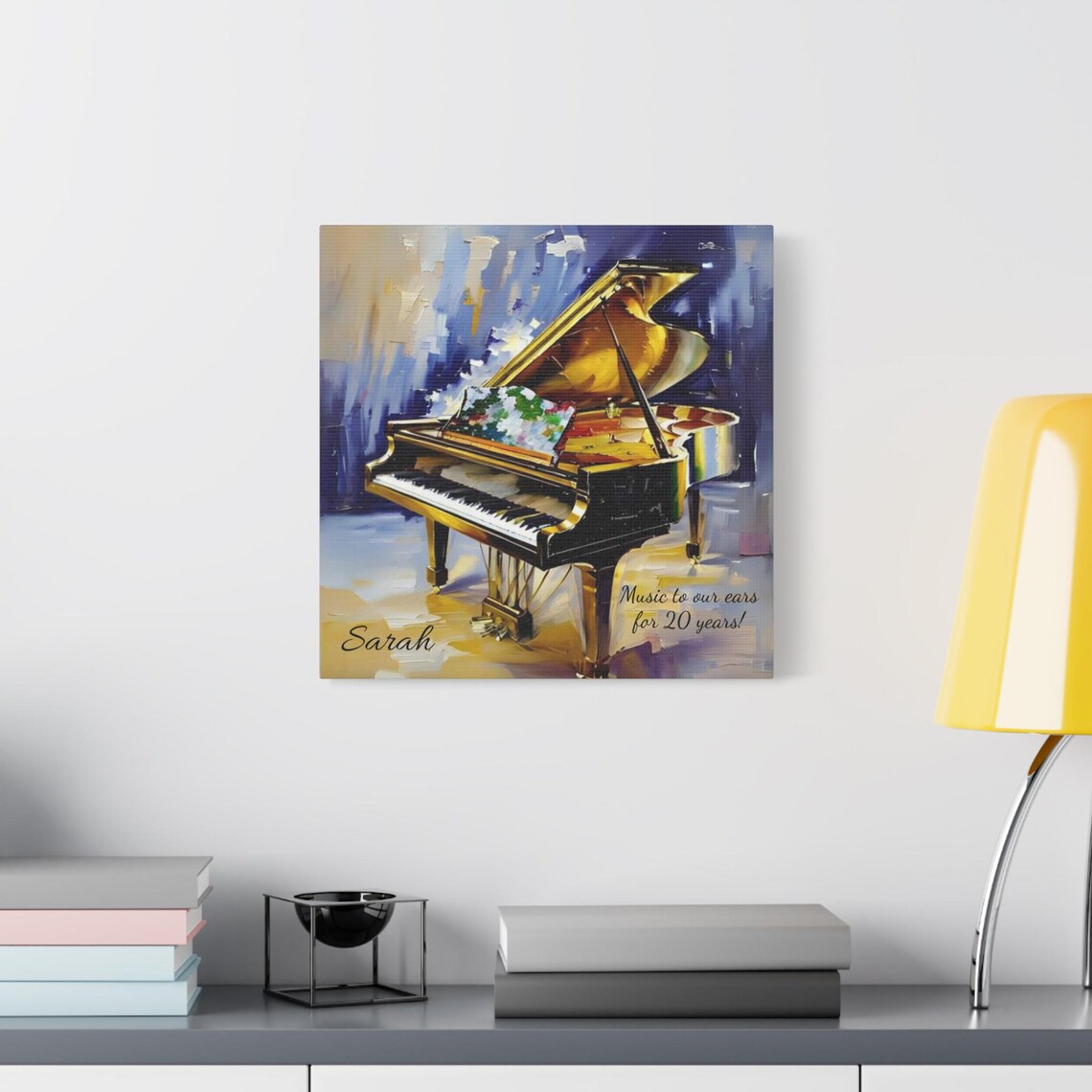 Personalized Grand Piano Painting Music Gift Custom Name Wall Art Poster - Image 4
