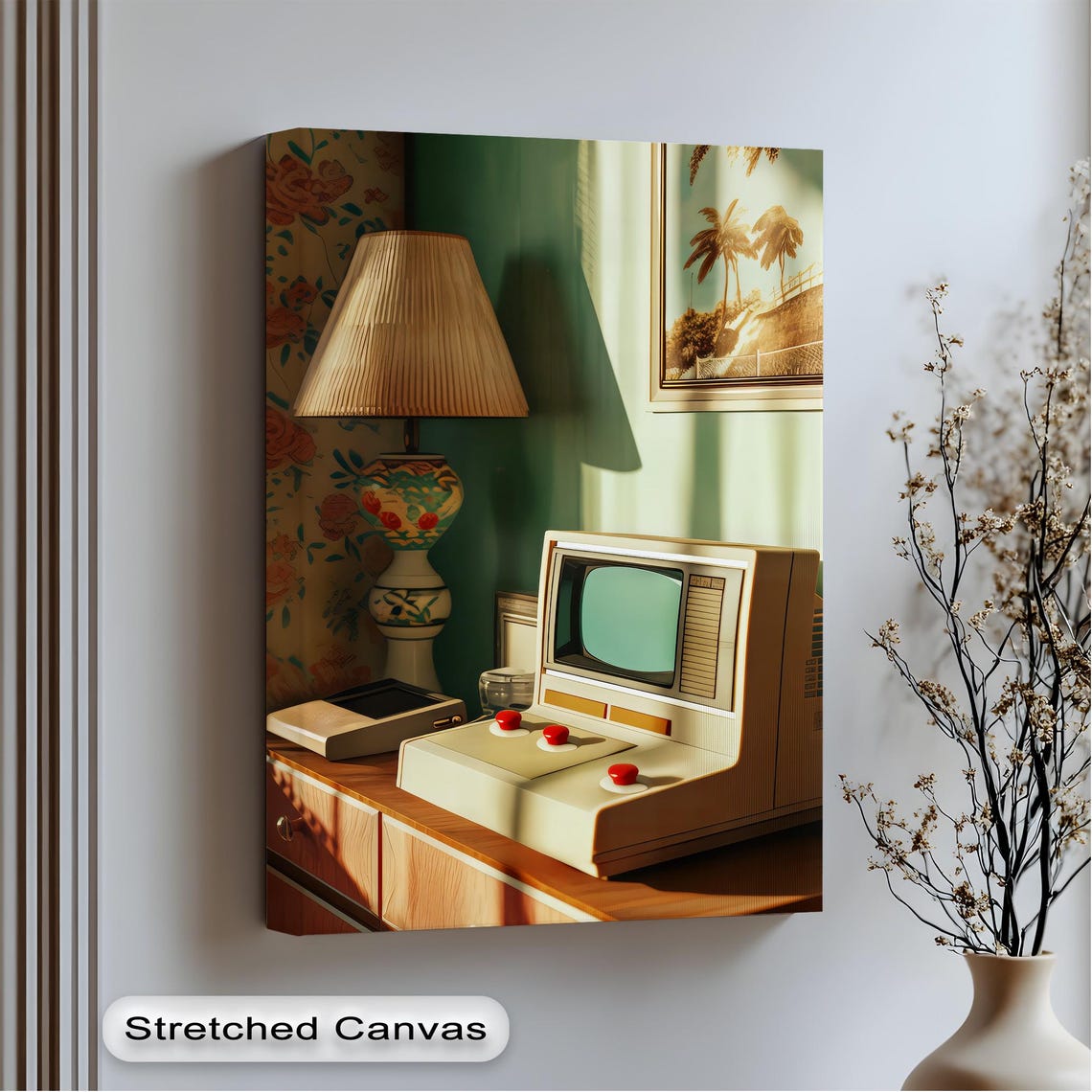 Retro 80s Game Console Cozy Vintage Tech Nostalgia Room Poster