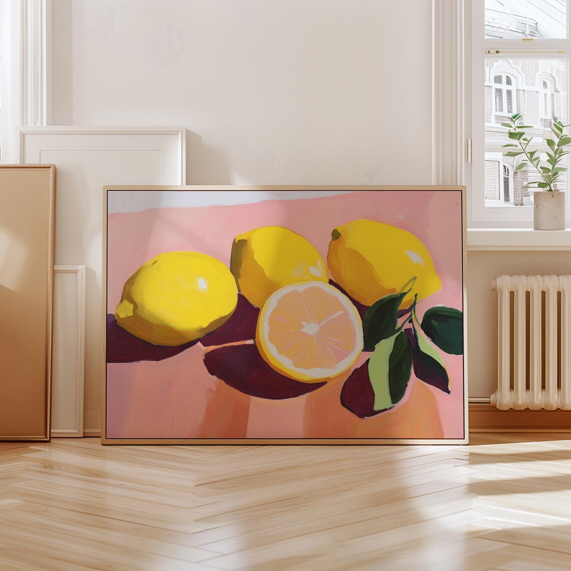 Lemon Kitchen Wall Art Maximalist Fruit Art Summer Eclectic Kitchen Decor Trendy Gallery Wall Art Citrus Print - Image 2