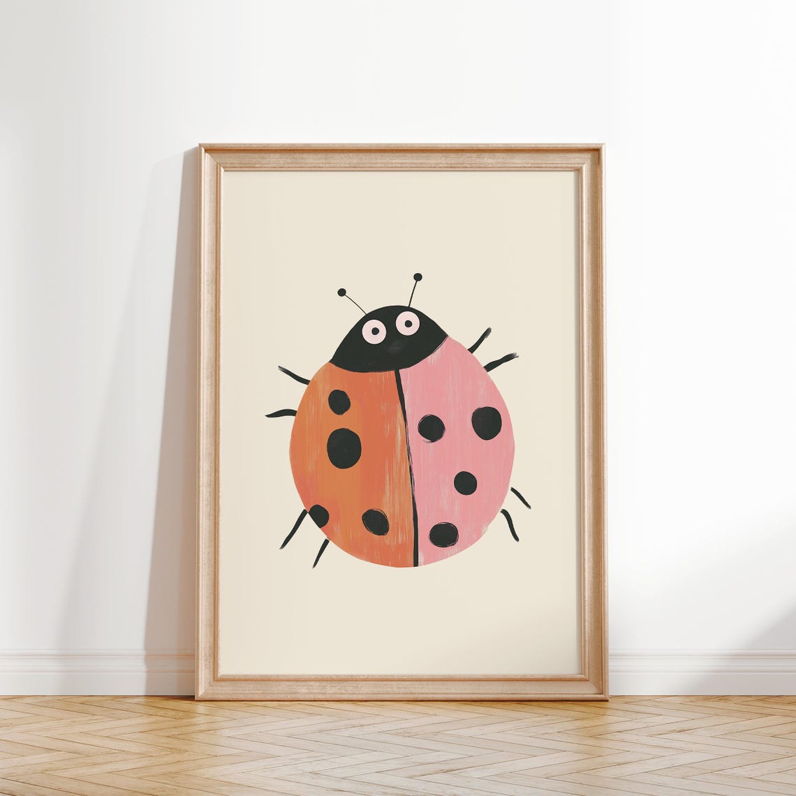 Ladybug Wall Art Kids Room Nature Inspired Nursery Decor Bug Illustration - Image 3