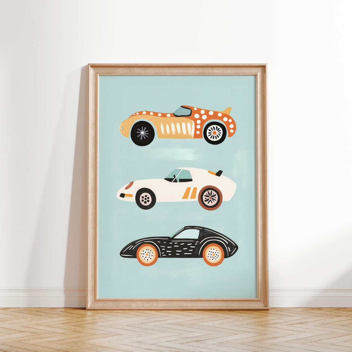 Race Car Wall Art Kids Room Car Print Playroom Car Poster Boys Room Decor Gender Neutral Nursery Art Toddler Room Race Car Poster - Image 2