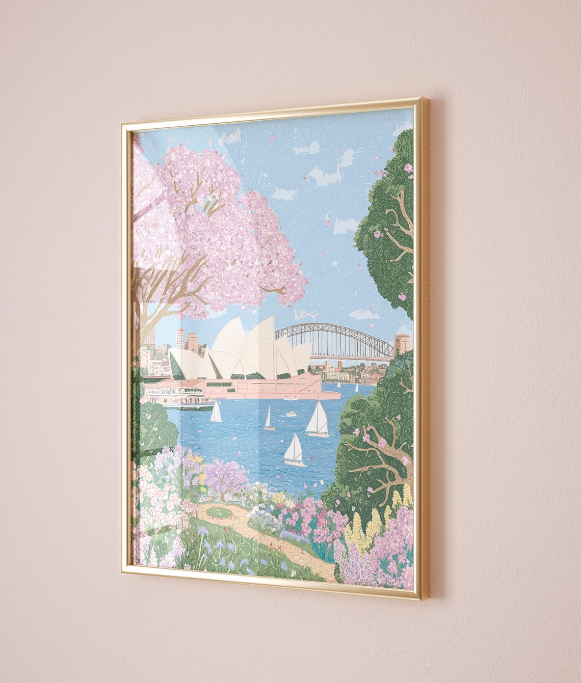 Sydney Opera House Harbour Cherry Blossom Garden Australia Poster - Image 3