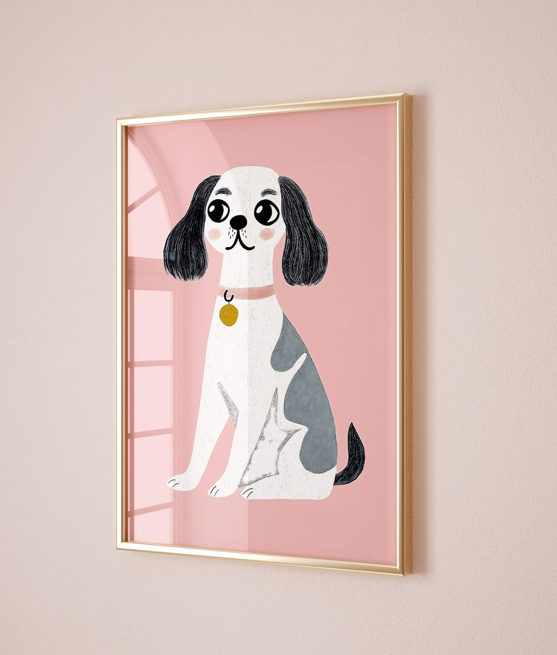 Cute Dog Wall Art Kids Room Animal Print Playroom Dog Poster Gender Neutral Nursery Art Toddler Room Dog Poster Boys Room Dog Decor