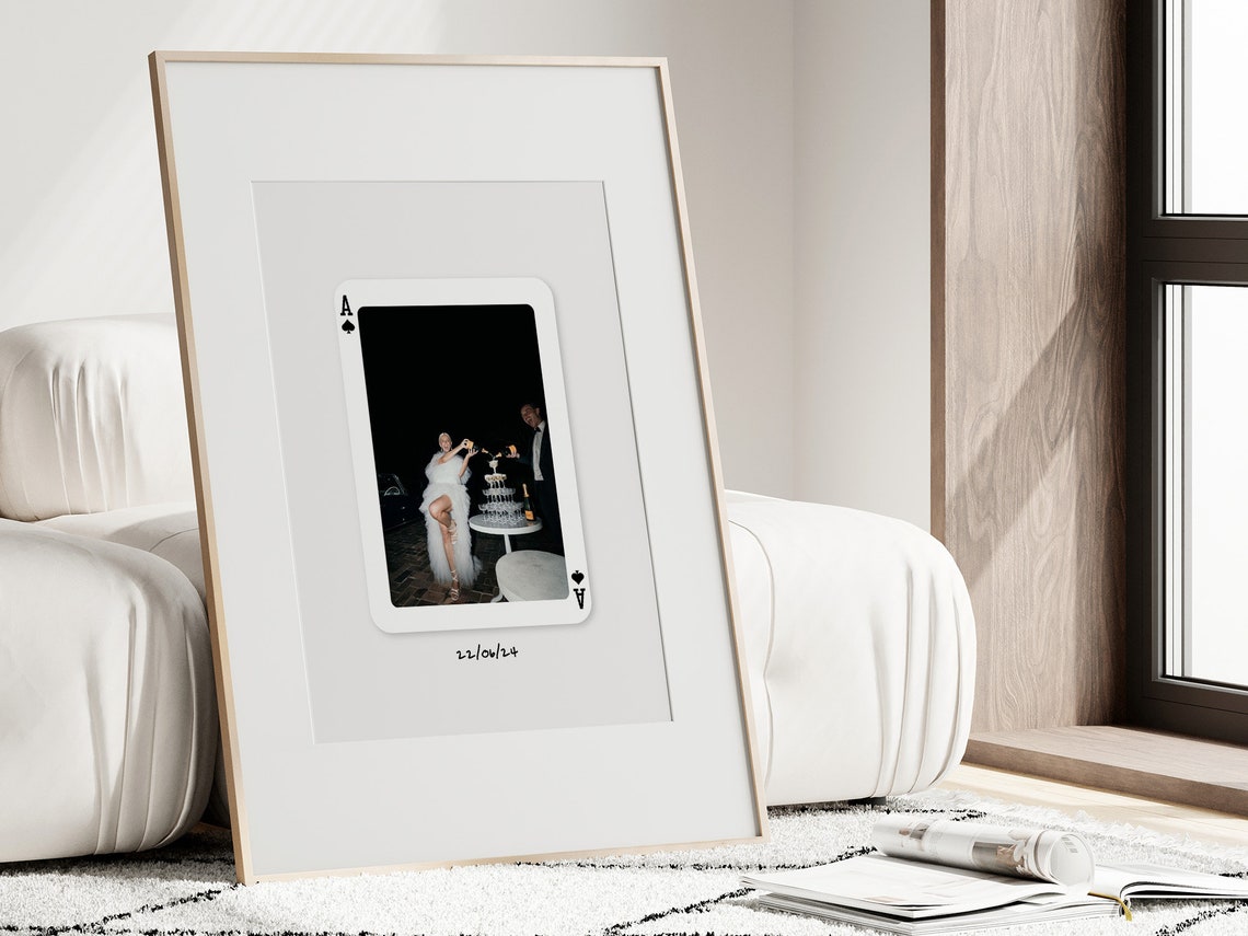 Custom Playing Card Wedding Photo Print Wedding Gift Idea For Her Personalized Gift For Couples Unique Gift For Her Bridal Shower Gift - Image 2