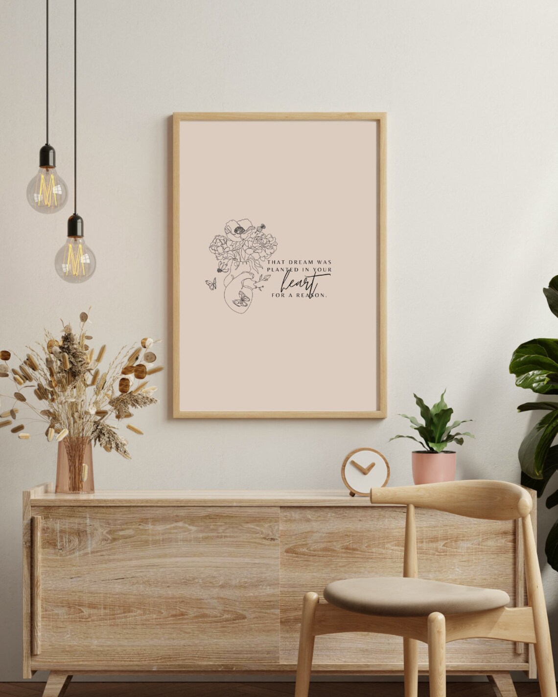 That Dream Was Planted in Your Heart Floral Vase Line Art Poster - Image 2