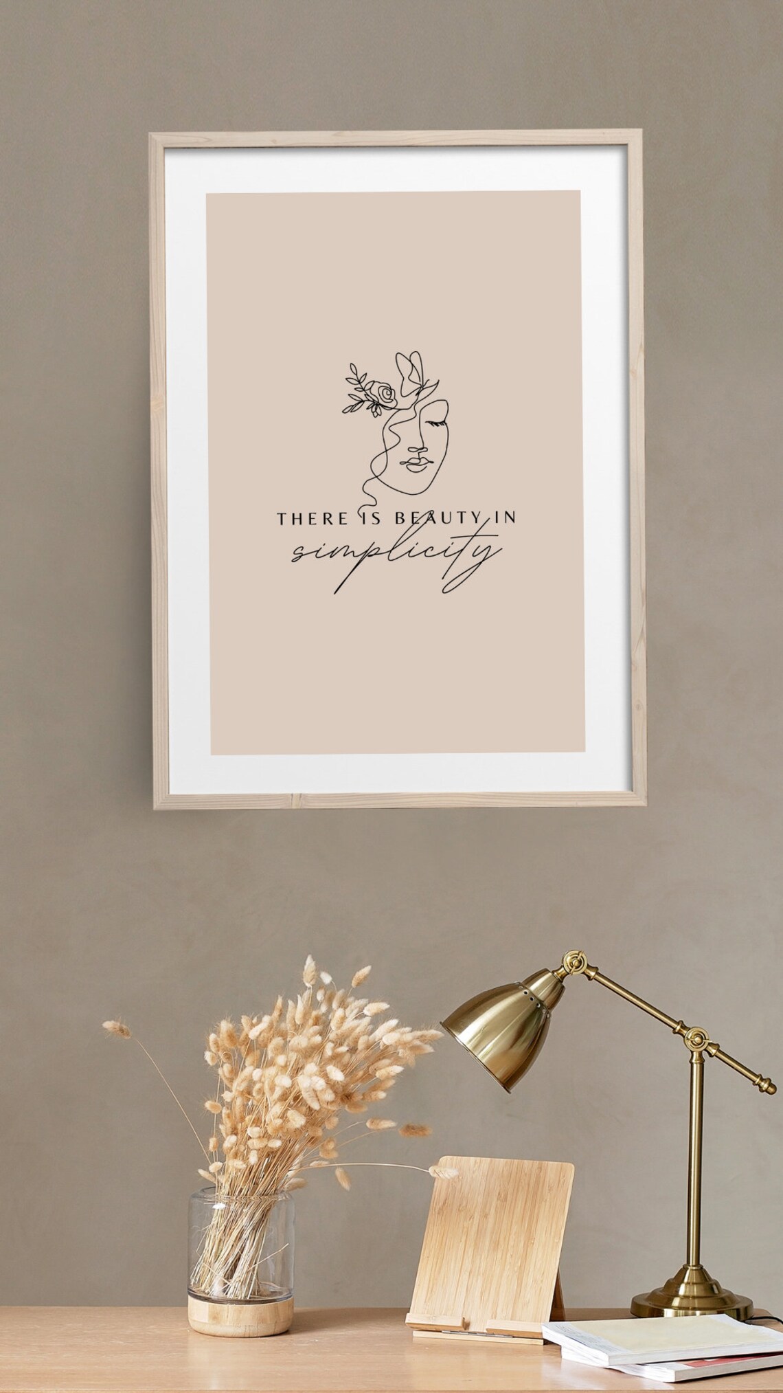 There Is Beauty In Simplicity Floral Line Art - Image 3