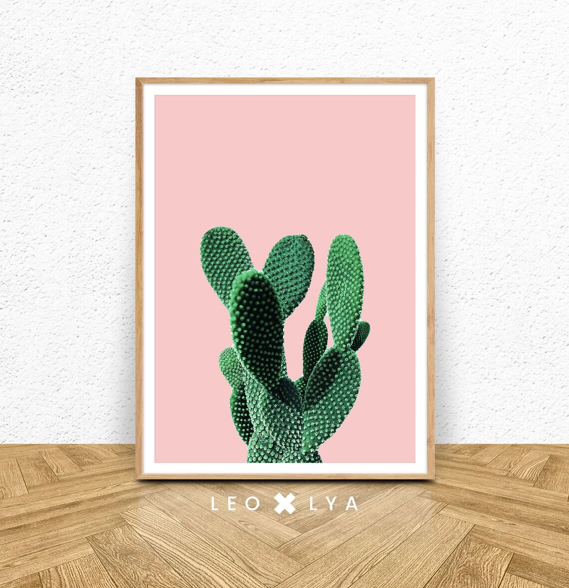 Color Cactus Print, Modern Minimal Botanical Art