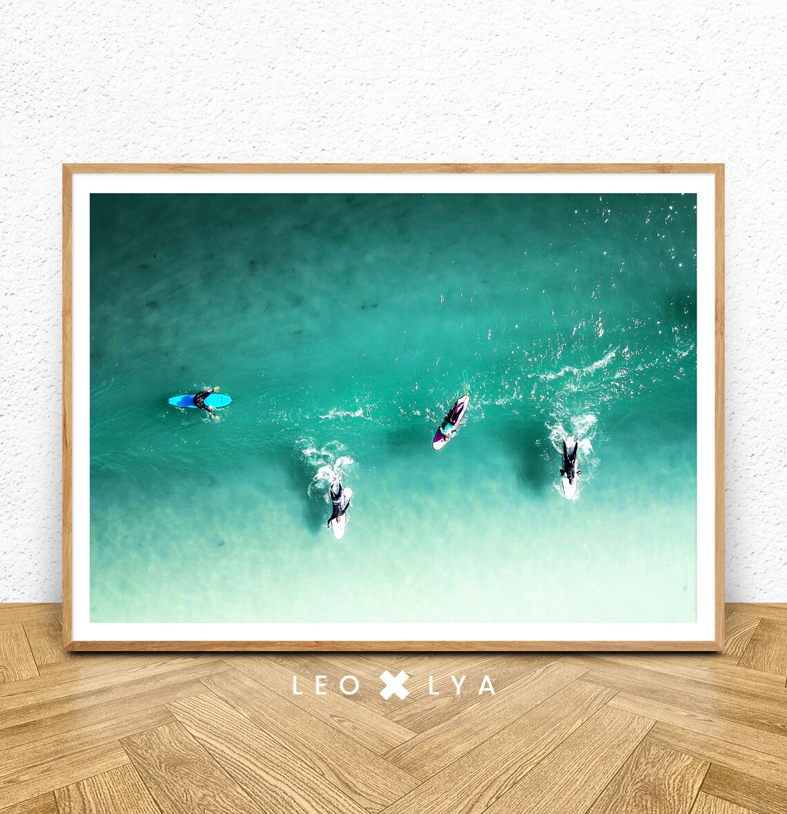 Beach Surf Print, Summer Ocean Art Poster