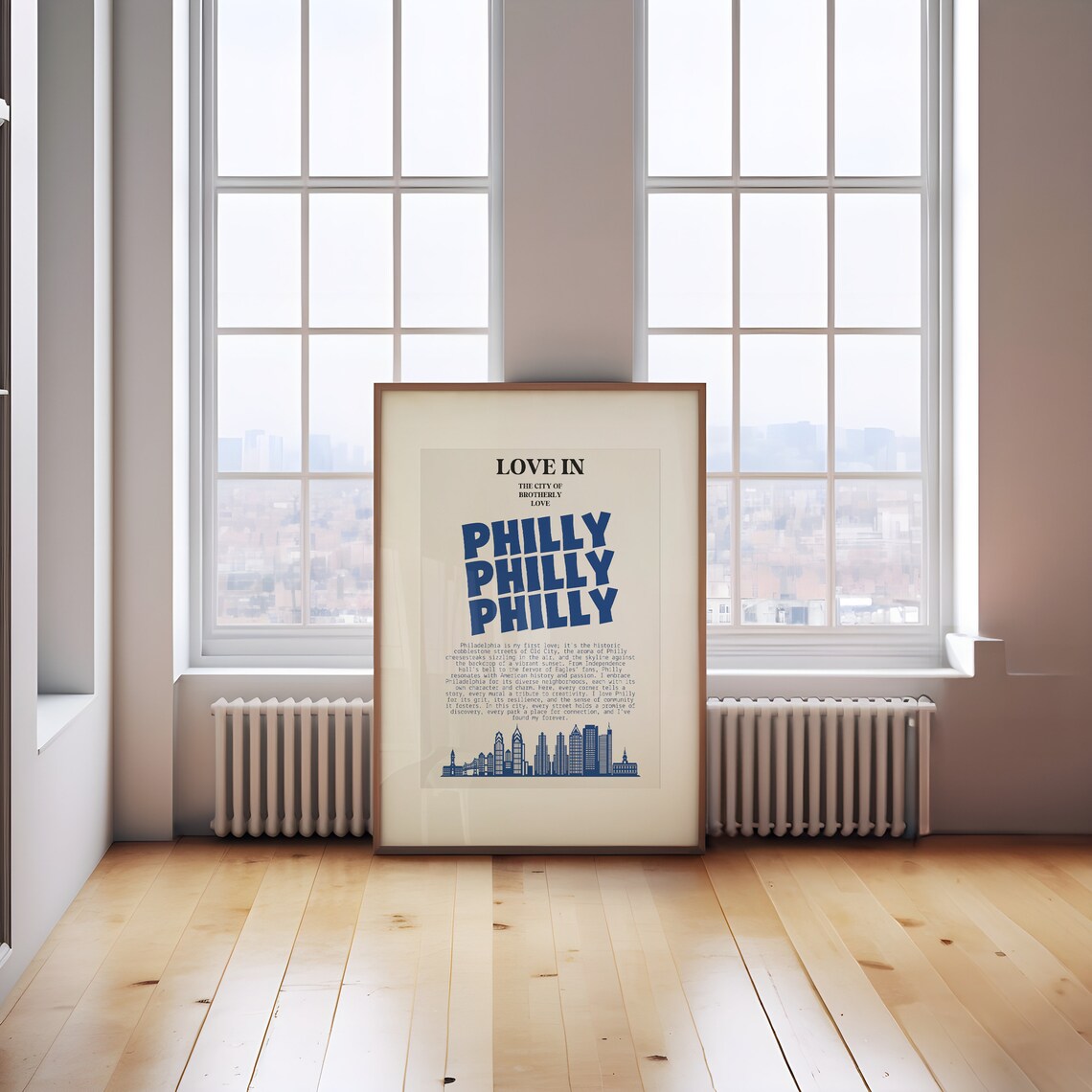 Philadelphia Retro Cityscape Art Print, Philly Poster - Image 2