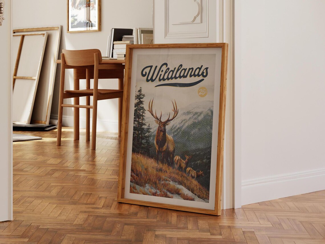 Deer Hunting Retro Art Print, Hunting Wall Decor - Image 3