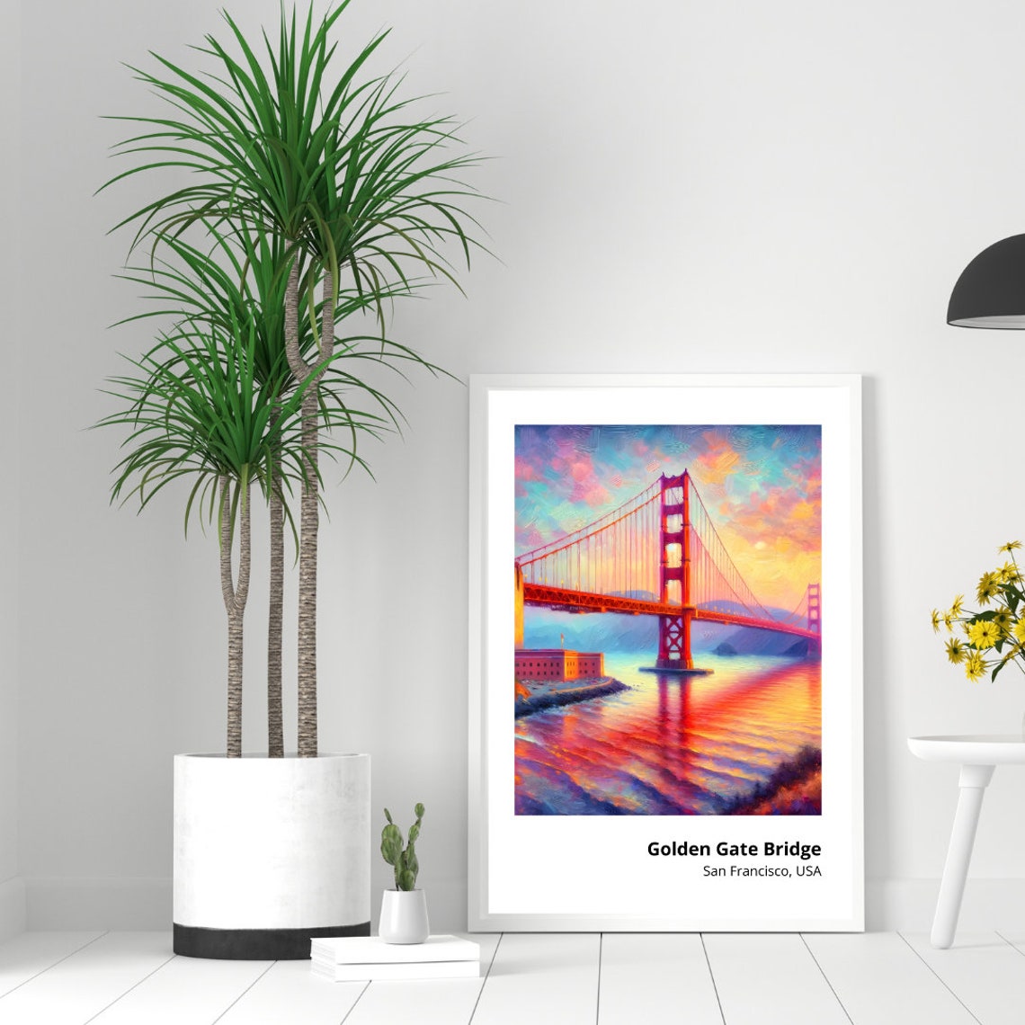 Golden Gate Bridge San Francisco Sunset Bay View Iconic Poster - Image 4