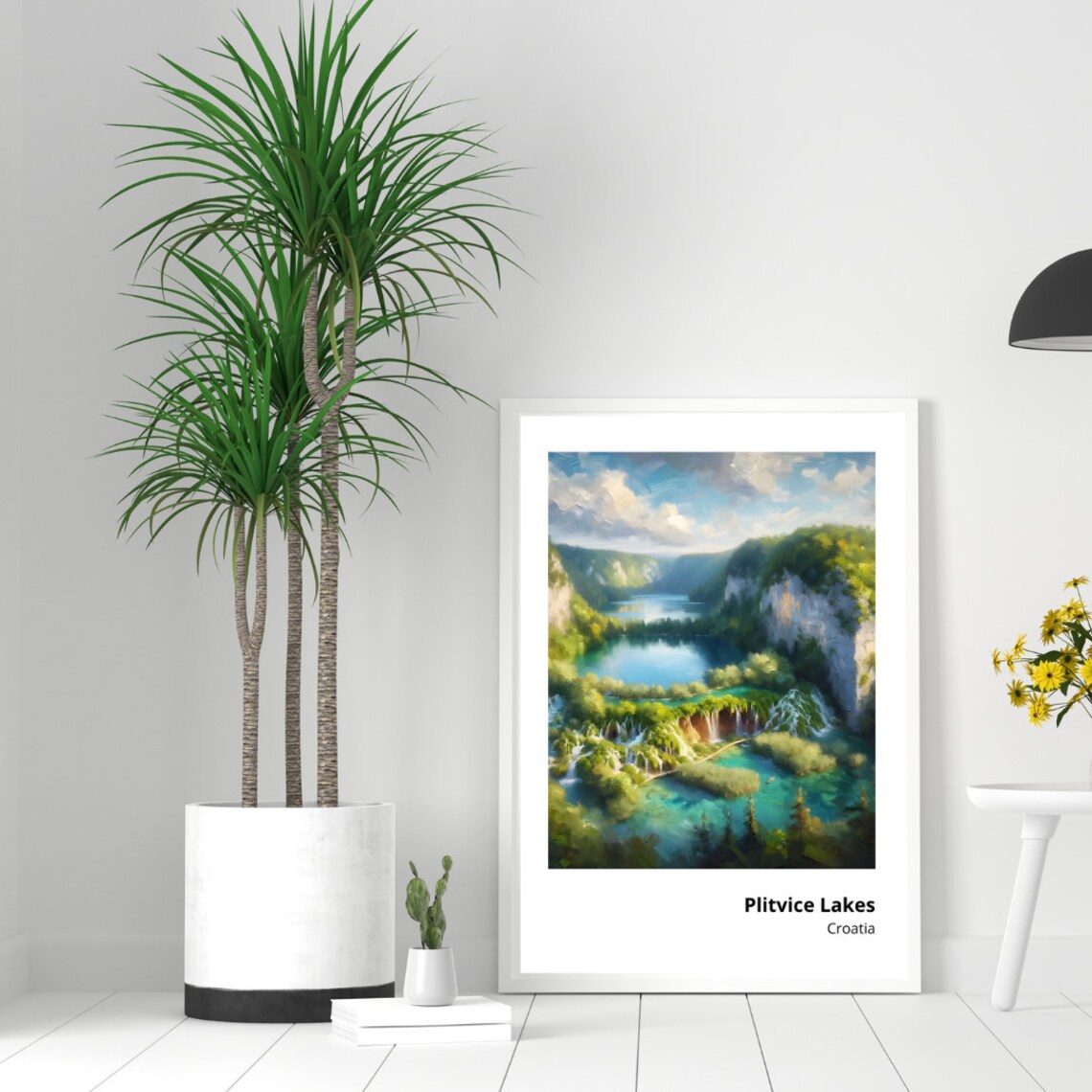 Plitvice Lakes Croatia Turquoise Waterfalls Lush Canyon Travel Poster - Image 5