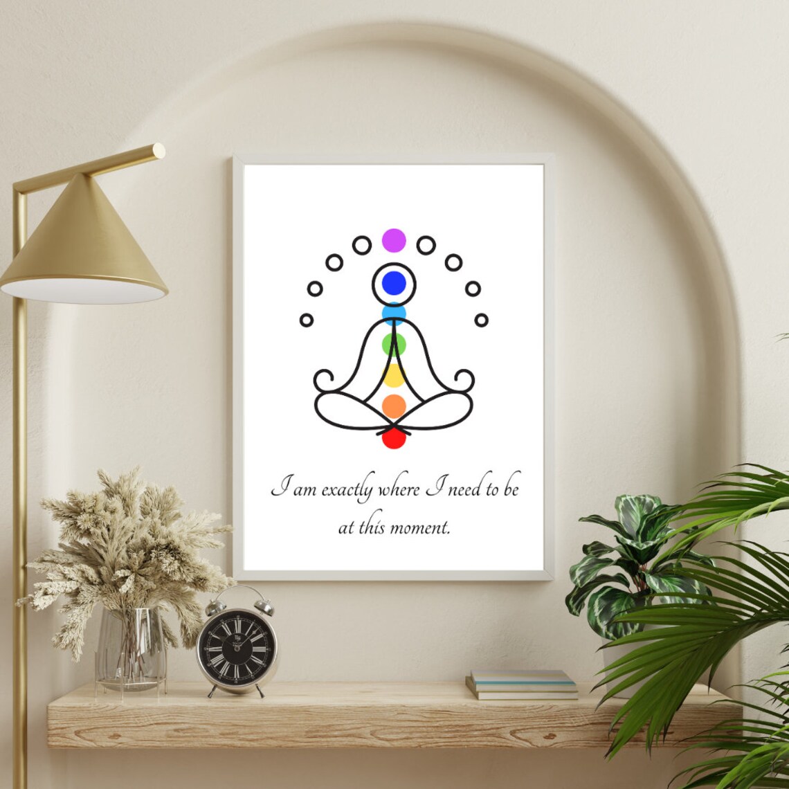 Centered Being Yoga Poster, Chakra Alignment Art - Image 3