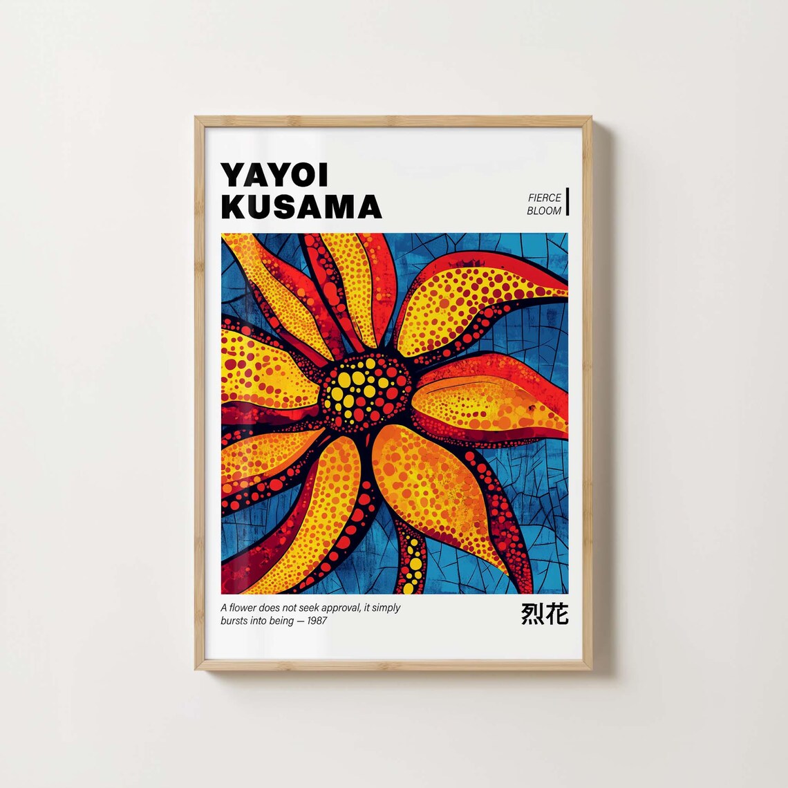 Yayoi Kusama Inspired Bold Flower Poster, Abstract - Image 3