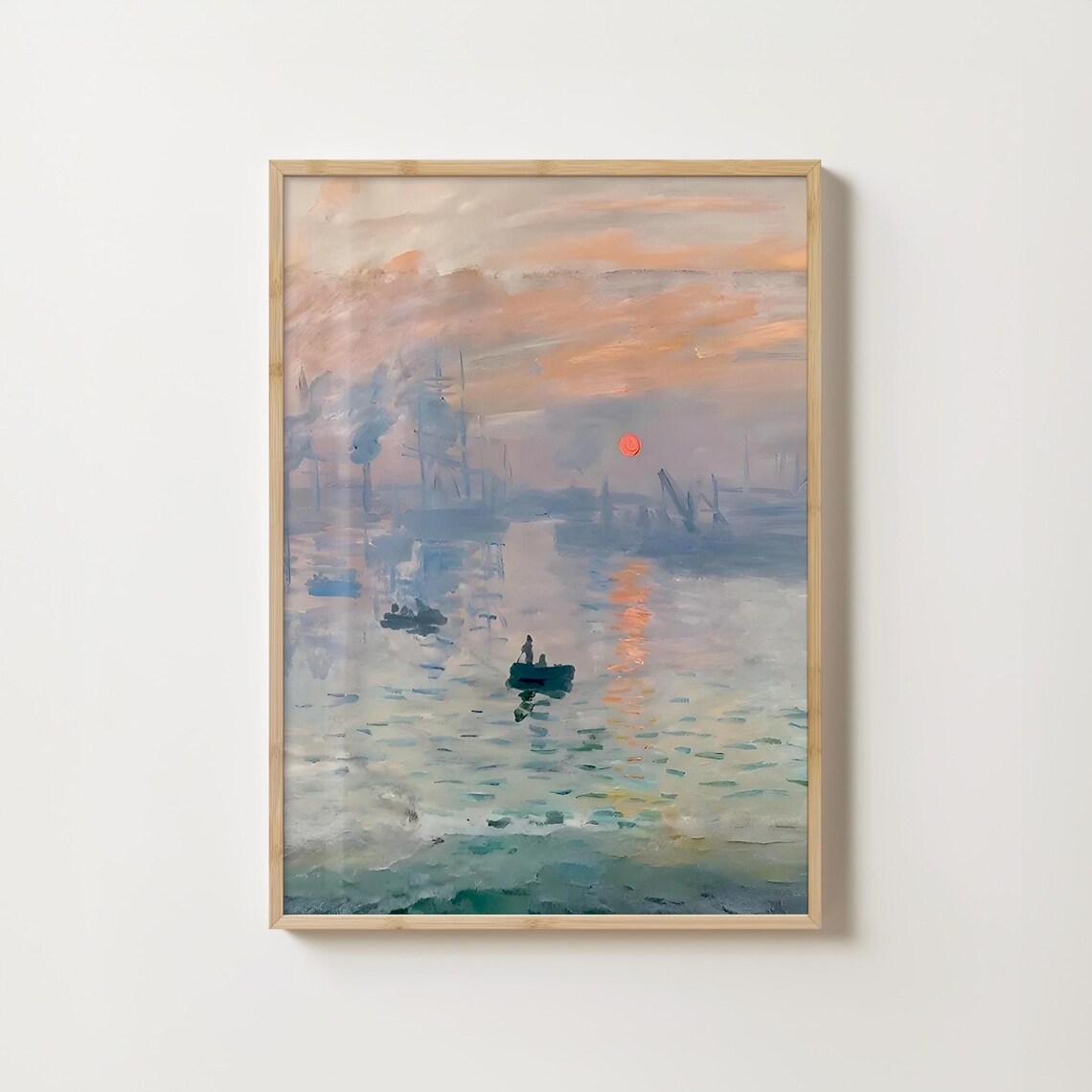 Claude Monet Impression Sunrise Poster Impressionist Seascape Art Print Soft Sunrise Wall Decor For Tranquil Interiors - Image 3