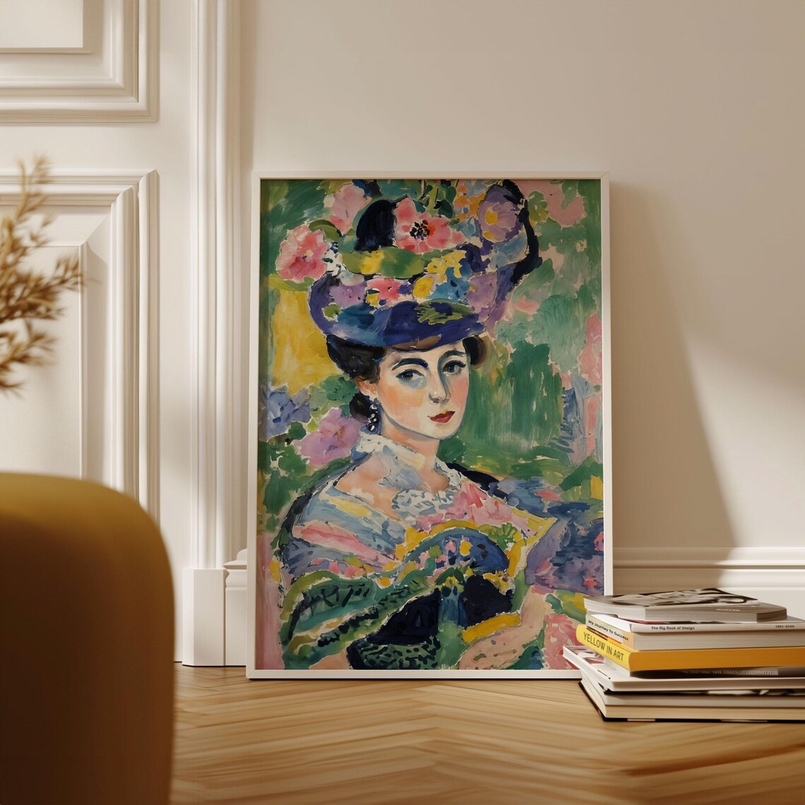 Henri Matisse Style Woman With Floral Hat Fauvist Portrait Poster - Image 3
