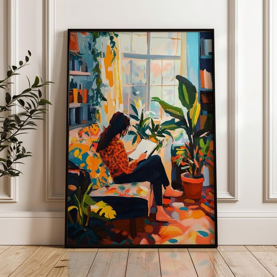 Henri Matisse Reading Woman Poster Cozy Interior Art Fauvist For Book Lovers And Warm Home Decor