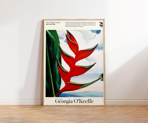 Georgia O'Keeffe Claw Ginger Hawaii 1939 Tropical Flower Art Poster