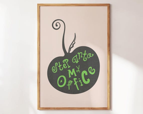 Step Into My Office Print Girly Wall Art Preppy Apartment Decor Cute Trendy Coquette Coworker Gift