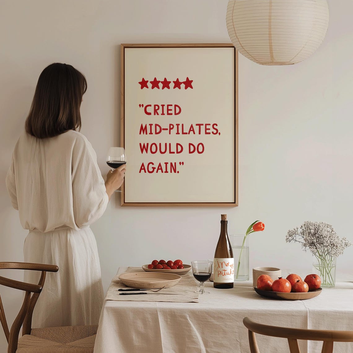 Cried Mid-Pilates Would Do Again Five Star Review Quote Poster