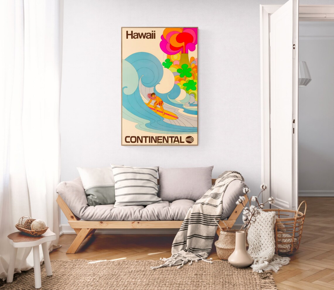 Hawaii Vintage Poster Travel Poster Digitally Remastered For Large Prints 33x47in - Image 2