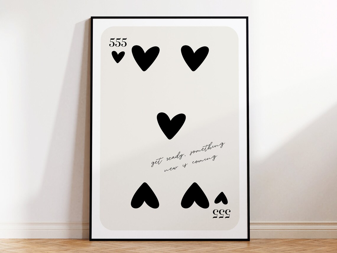 Angel Number 555 Playing Card Poster Art Print - Image 2