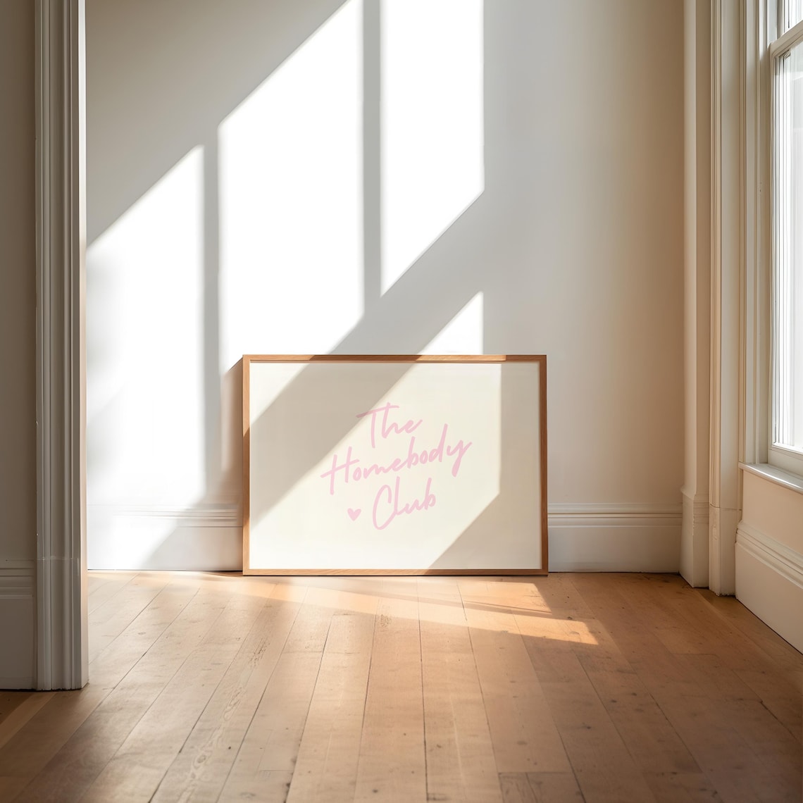 The Homebody Club Pink Script Landscape Bedroom Wall Decor Poster - Image 2