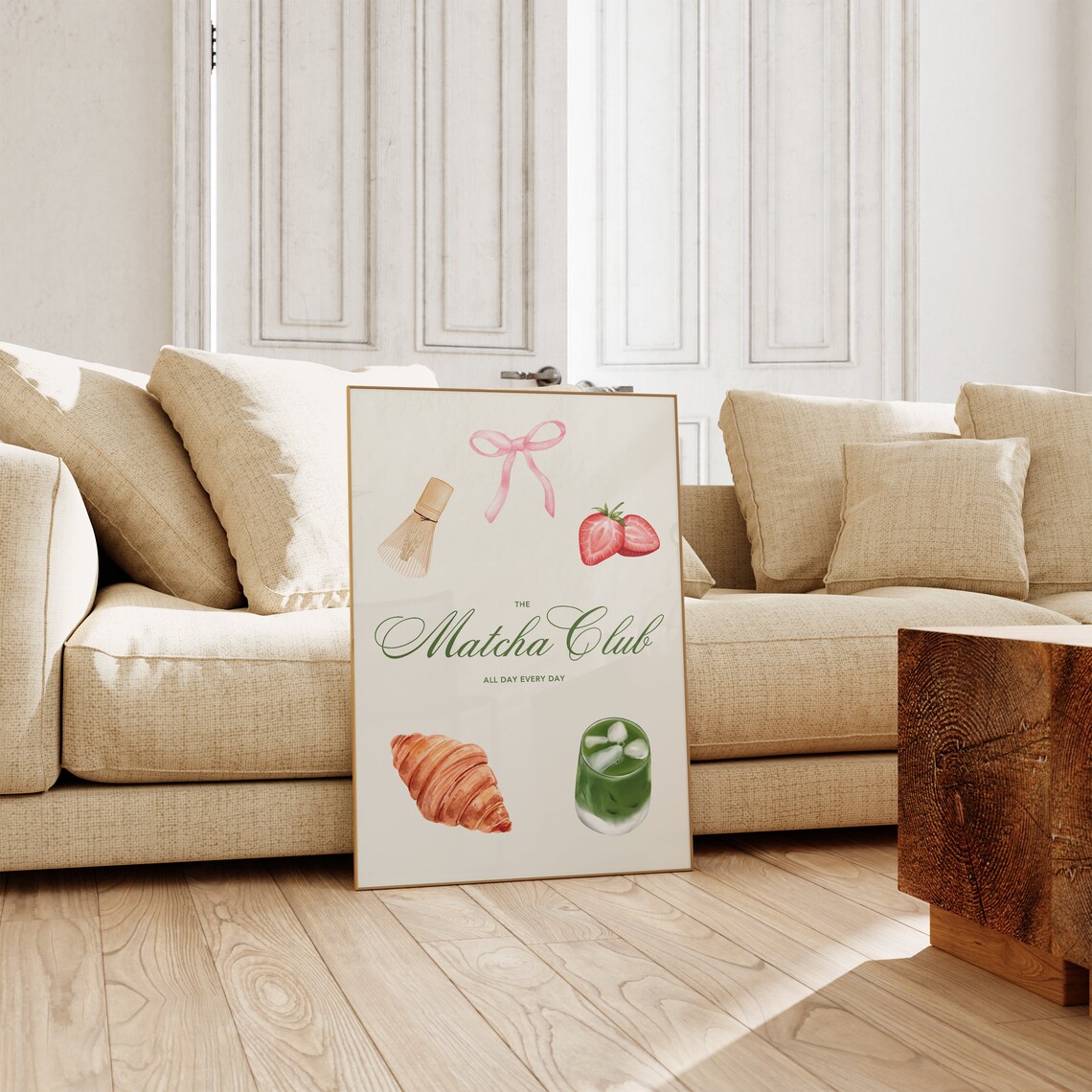 The Matcha Club, Cute Kitchen Wall Art Art Print - Image 2