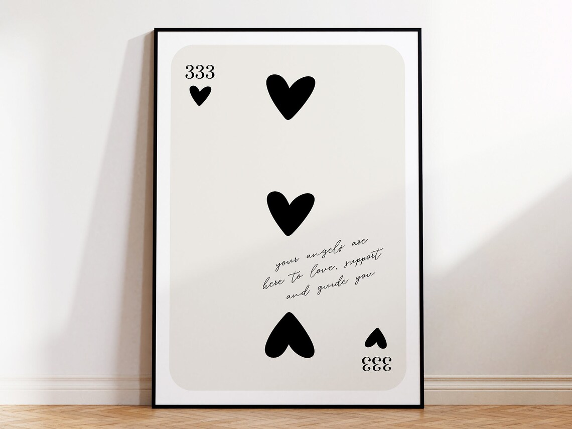 Playing Card Angel Number 333 Poster Print - Image 2
