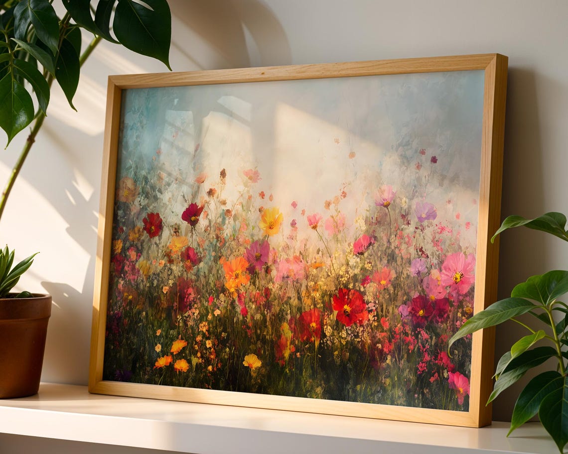 Colorful Wildflower Meadow Impressionist Floral Garden Bloom Poster - Image 3