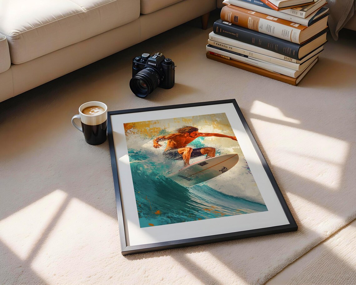 Surfing Ocean Wave Extreme Sport Art Print Trendy Wall Room Decor Prints Poster Modern - Image 4