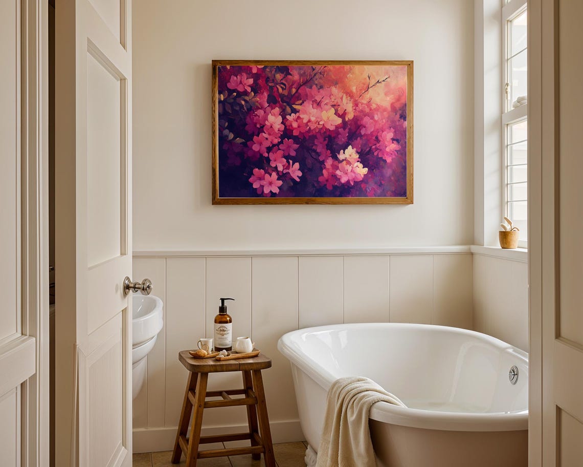 Pink Cherry Blossom Abstract Floral Explosion Spring Bloom Poster - Image 5