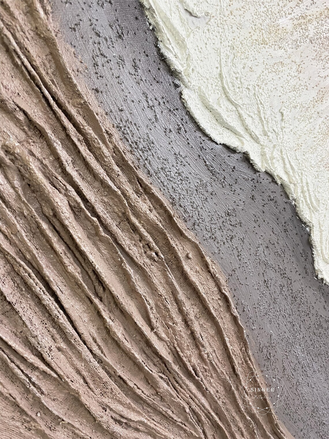 Brown Abstract Ocean Wall Art, Wabi Sabi Print - Image 5
