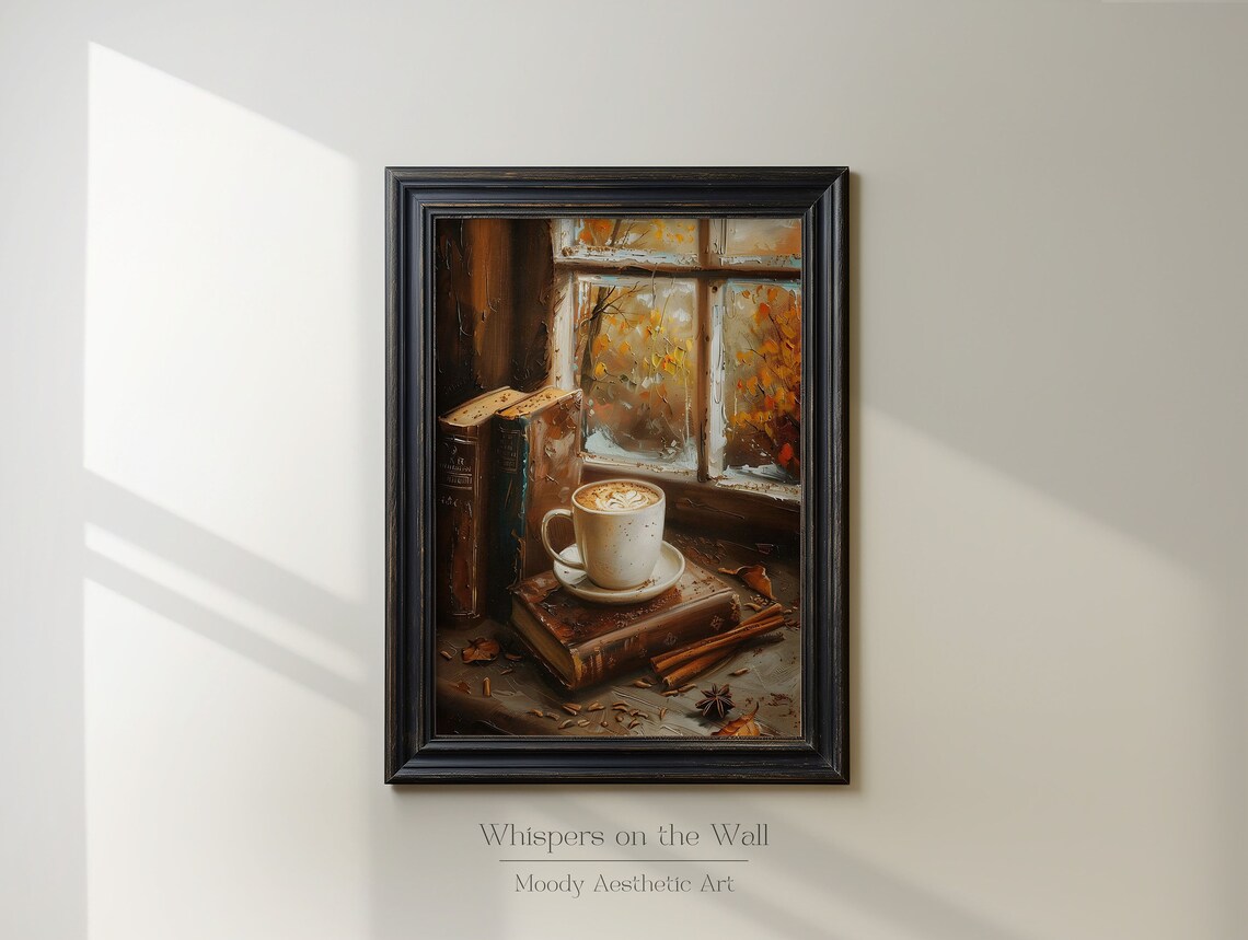 Books and Coffee Dark Academia Art Print - Image 6