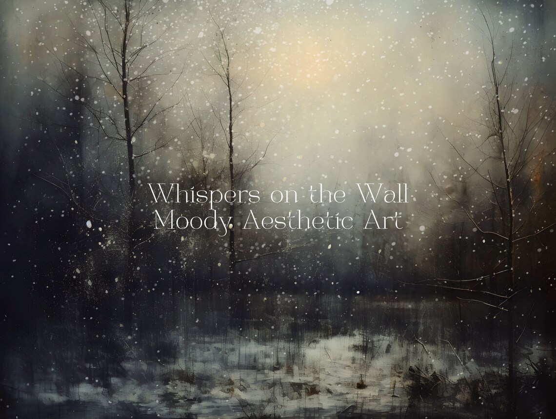 Snowy Winter Night Vintage Holiday Art Print - Image 4