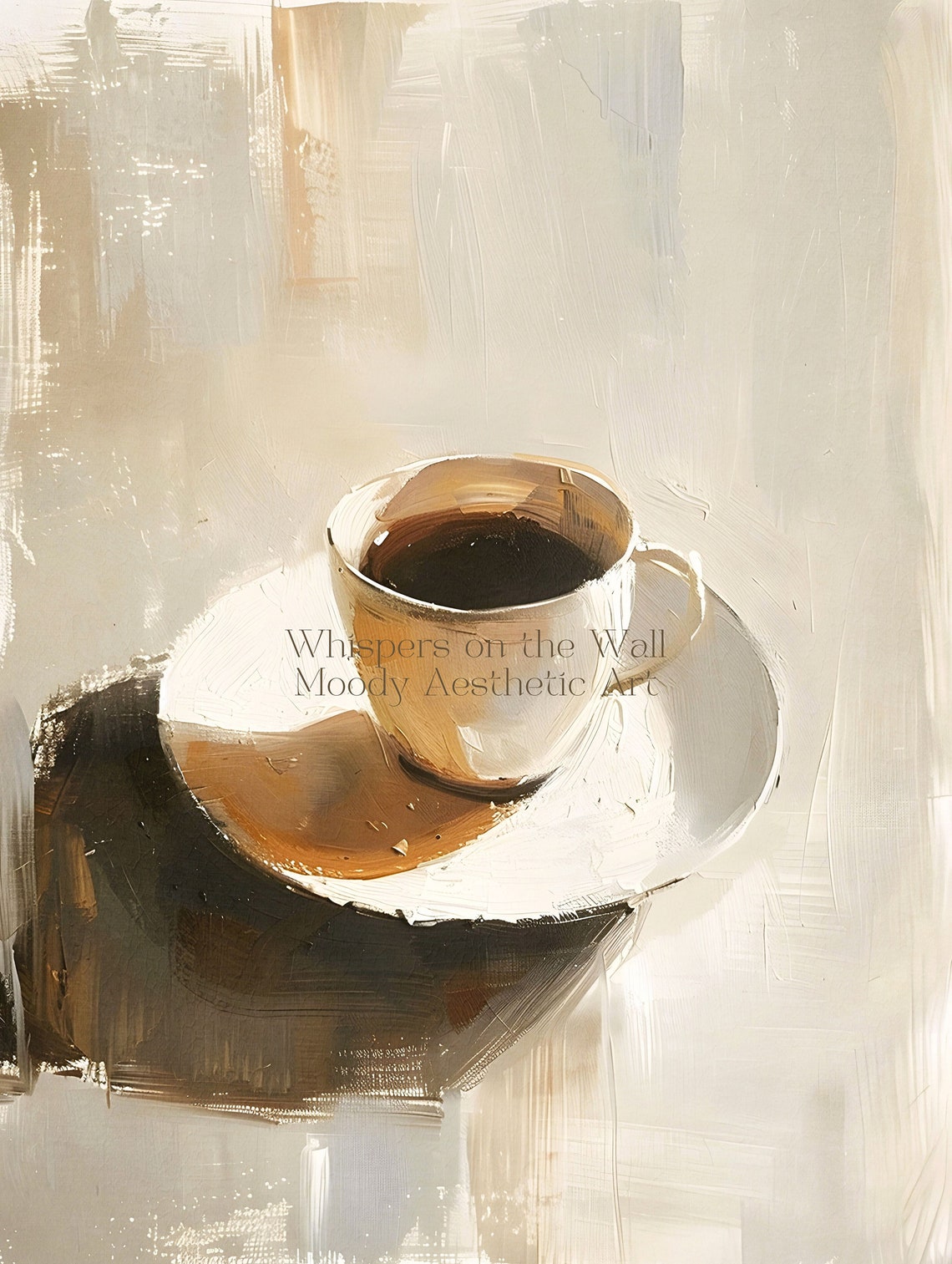 Coffee Art Moody Kitchen Wall Art Coffee Lover Gift Coffee Bar Decor Housewarming Art Print Minimalist Art - Image 5