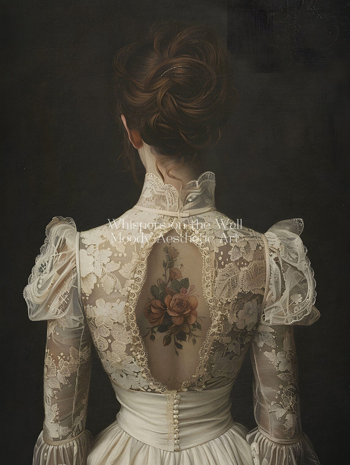Woman Portrait Painting, Dark Academia Victorian Art - Image 5