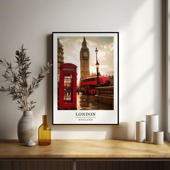 London City Print Big Ben Travel Poster Home Decor