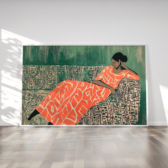 Abstract French Women, Contemporary Poster Print