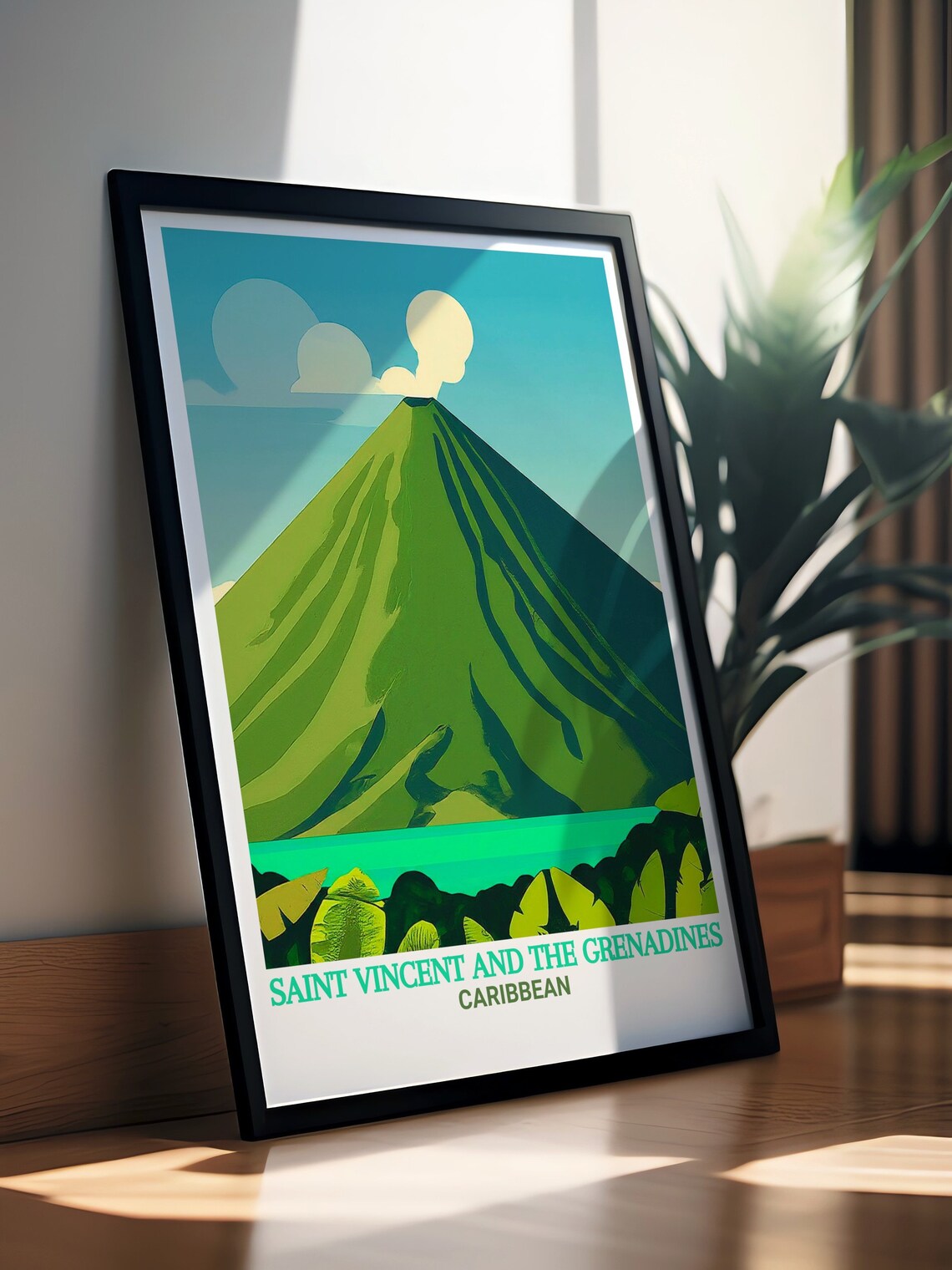 Saint Vincent And The Grenadines La Soufriere Volcano Travel Poster - Image 2